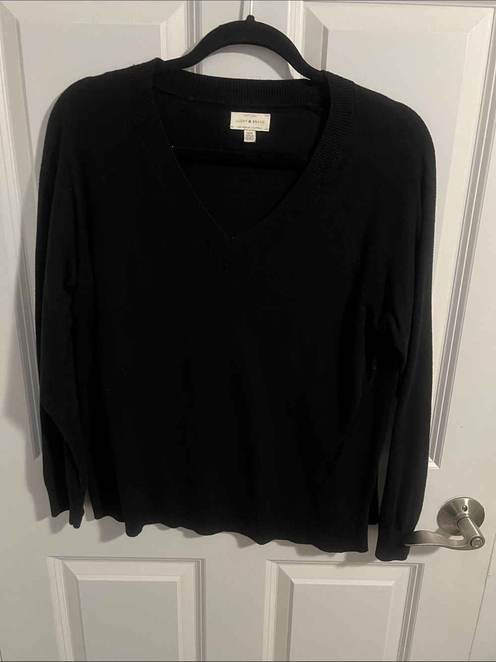 Lucky Brand Black V-Neck Sweater